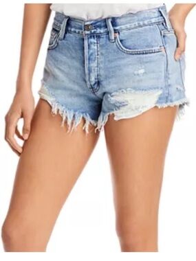 Free People We the Free People Distressed Denim Shorts